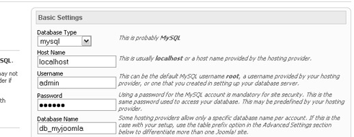 Joomla Database