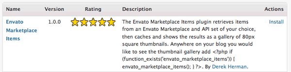 Envato Marketplace Item Option
