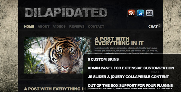 Dilapidated - Premium CMS Grunge WordPress Theme