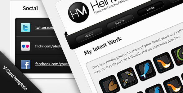 V-card site template