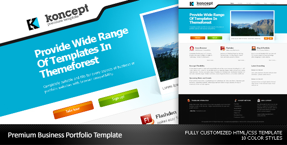 Koncept Business & Portfolio Template - 10 Colors