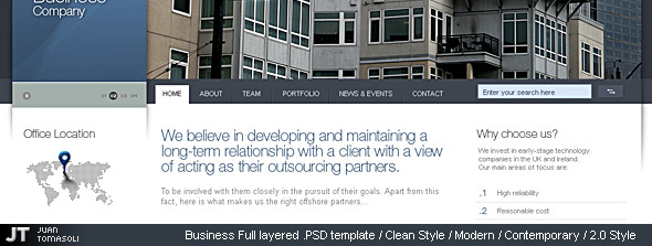 #1 Business layered .PSD template // adaptable.