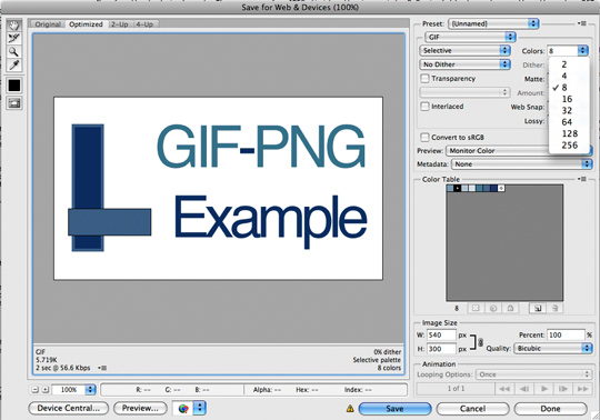 GIF Color Section