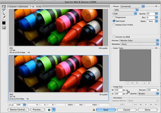 JPEG Compression at 65 Percent Quality