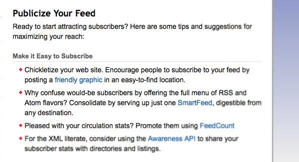 FeedBurnerScreenshot