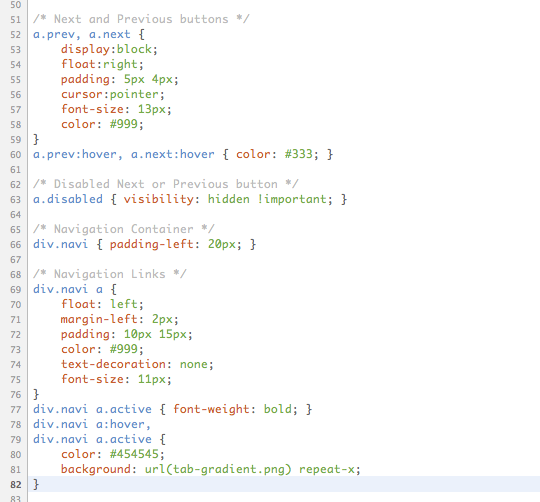 jQuery Tools Scrollable CSS Styles