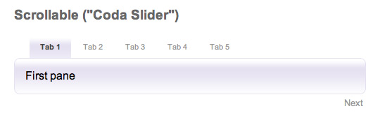 jQuery Tools Scrollable example