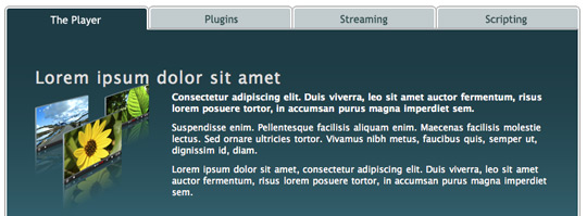 jQuery Tools tabs example