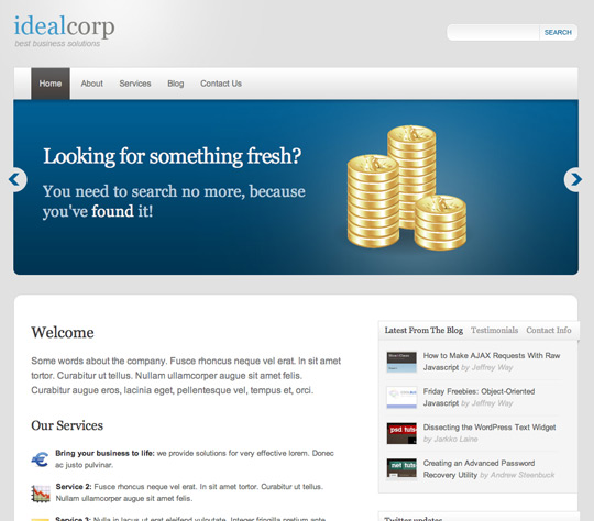 IdealCorp, professional business theme