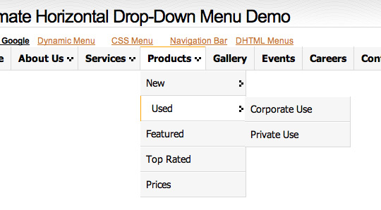 Free CSS Drop-Down Menu Framework