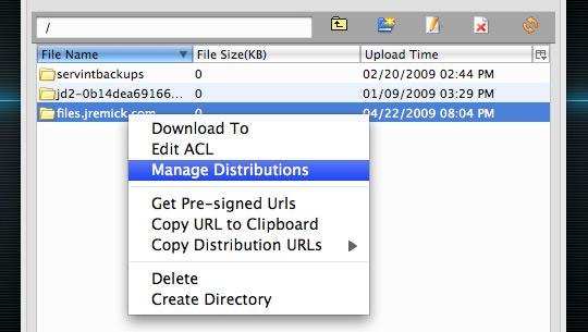 CloudFront distribution