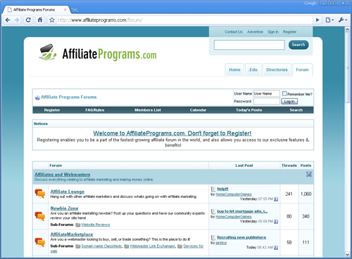 Affiliate programs